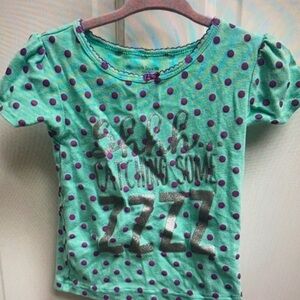 Polka dot short sleeve tee